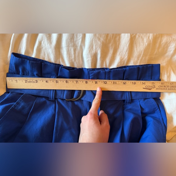 Banana Republic Paperbag Blue Wide-Leg Pants 8 - Picture 4 of 7